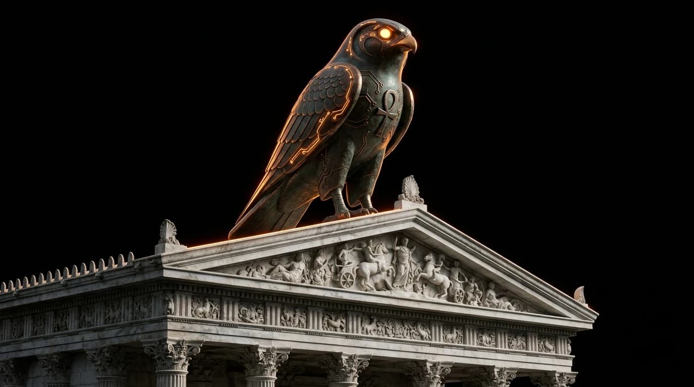 Sovereign Horus Falcon Neoclassical Sculpture